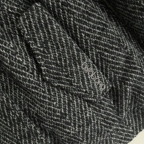 Billabong Tweed Pea Coat Jacket Womens Size XL Wool Blend Collared Black Pocket - Picture 9 of 16